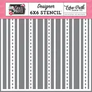 Echo Park Stencil 6"X6"-Smitten Stripes, Love Notes