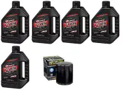 Oil Change Kit HiFlo Harley Davidson 20W50 Synthetic Engine Oil 5 Quarts