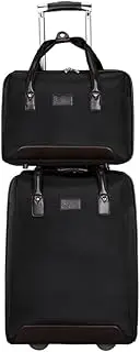 [RUVOO] Luggage Carry On Luggage 2-Piece Nylon Luggage Stripe 20inch Luggage Sets Anti-Theft Combination Lock Suitcases Suitcase Checked Luggage (Color : E, Size : 2-Piece)