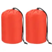 2-Pack Stuff Sack, Waterproof Outdoor Storage Sacks for Backpacking [Orange]