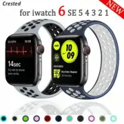 For Apple Watch Series 6 SE 5 3 4 38/40/42/44 MM Silicone Sport Strap Soft Band