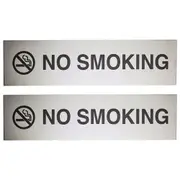 2pc Sandleford 20cm Metal No Smoking Sign Self Adhesive Office/Business Signage