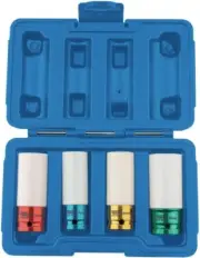 Draper Wheel Nut Socket Set, 4 Piece Chrome Molybdenum, HI-TORQ