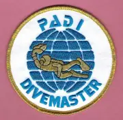 PADI PROFESSIONAL ASSOCIATION OF DIVE INSTRUCTORS DIVEMASTER PATCH