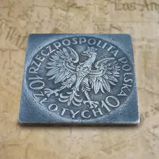 1933年波蘭硬幣10茲羅提大銀幣 外國錢幣工藝品紀念章收藏