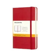 Moleskine Scarlet Red Pocket Notebook Office Planner Classic Ruled Hard Cover