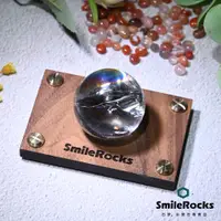 在飛比找PChome24h購物優惠-SmileRocks 石麥 白水晶帶彩虹光球 直徑4.1cm