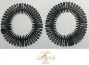 2 x Flexible spider headband comb band stretch zigzag black circle Flex