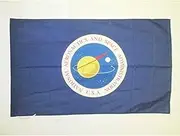 United States NASA Flag 3' x 5' for a pole - US National Aeronautics and Space Administration flags 90 x 150 cm - Banner 3x5 ft with hole - AZ FLAG