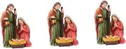 Kisangel Pcs Delicate Nativity Decor Resin Statue Nativity Ornament Small Jesus Ornament for Home