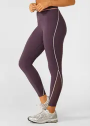 [Lorna Jane] Podium Ankle Biter Leggings in Purple, Size - 2XS 2XS Midnight Plum