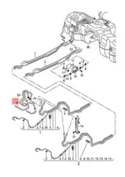 NEW AUDI Q7 4MB 4MG FUEL HOSE 4M0201215M ORIGINAL