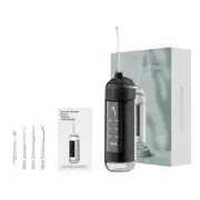 Portable Water Flosser, Recargable and Portable Oral Irrigator, 6 Dental Care Modes, 4 Nozzles, Great Plaque Remover for Teeth (Black)