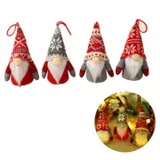 Catzon 4 Pack Lighted Tomte Gnomes Ornaments Christmas Tree Hanging Home Decor