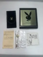 80s Playboy Lighter Case ONLY W/ Stick Pin Instuctions Carry Bag. NO LIGHTER (44