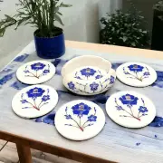 White Marble Coaster Sets, Beverage Holders Coasters, Christmas Gifts For Her