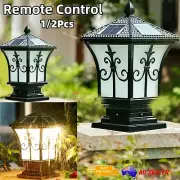 1/2 Post Light LED Outdoor Solar Powered Pillar Lamp Garden Yard Street Led Lamp
