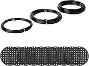 30 Meters Tree Training Wires, Black Bonsai Wire Craft Aluminum Wire Garden Wire 1.0 mm/1.5 mm/2.0 mm (Each Size 10 m/32 feet)