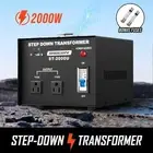 2000W Step Down Transformer Stepdown Electric Voltage Converter 240V-110V Travel