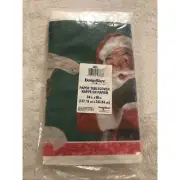 Vintage Designware Santa Claus Paper Tablecloth New Old Stock Retro Holiday