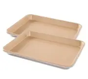 Nordic Ware Nonstick Quarter Sheet Pan 2 Pack Natural Aluminum Bakeware