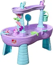 Step2 Rain Showers & Unicorns Water Table | Kids Purple Water Play Table with 13-Pc Unicorn Accessory Set