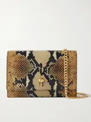 [MCQUEEN] MCQUEEN - Skull Small Snake-effect Leather Shoulder Bag - Snake print - One size One size Animal print