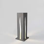 Outdoor lamp 43.5CM Warm Light LED Lawn Lantern Floor Lamp Creative Hollow Lawn Ground Table Lamp Classic Square Column Courtyard Lantern Modern Europ