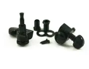Grover 505BCL6 Mini Roto-Grip Locking Black 6 Inline Rotomatic Lefty/Treble