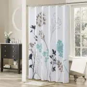 Silhouette Dandelion Floral Fabric Plants Polyester Printed Waterproof Leaves...