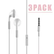 3 Pcs High Quality White Earphone with Mic For Samsung Galaxy Note4/Note5/Note8