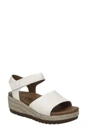 Josef Seibel Miranda Espadrille Wedge Sandal in White at Nordstrom, Size 6-6.5Us
