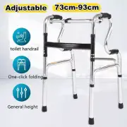 Height Adjustable Walking Frame Aluminium Alloy Medical Aid Walker Wheel Outdoor