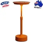 Cordless Table Lamp Rechargeable Touch Dimmable Desk Lamp for Bedside (Orange)