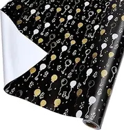 Birthday Wrapping Paper, Gift Wrapping Paper, Shiny Ballon Happy Birthday Wrapping Paper Roll for Wedding, Christmas, Holiday, Party, Baby Shower (17Inch x 32.8Feet)