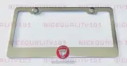 3D Jaguar Stainless Steel Metal Chrome Mirror License Plate Frame Holder