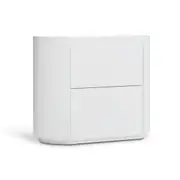 Arnar 60cm Bedside Table - White Oak