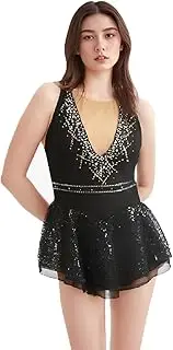 [Zagitova] Sleeveless Figure Skating Dress Rhinestone Ballerina Leotard Women's High Elasticity Dance Dresses