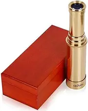Brass Astronomical Telescope, 20X40 Brass Mirror Monocular Portable, Art Placement Star Telescope