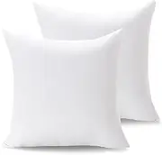 Bedding Cushion Inner Pads (Pack of 2), RKINC Cushion Stuffer Inserts, Anti Allergy Cotton Blend Fabric, Hollowfibre Square Pillows (White) (60 x 60 cm)