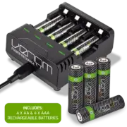 Venom Intelligent Charging Station plus 4 x AA & 4 x AAA Rechargeable Batteries