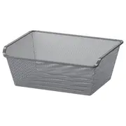KOMPLEMENT mesh basket, dark grey, 50x35 cm