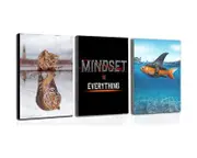 MINDSET IS EVERYTHING - Motivational Office Wall Art - Inspirational Mindset Wall Art for Home Gym and Office Wall Decor Set of 3-wahahaaa1421 12x1...