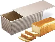 AXIM Grand Size Loaf Pan with Lid, Non-Stick Toast Box Loaf Pan with Slide Cover,Pullman Bread Mould for Baking 1000 gram Dough, Commercial Use