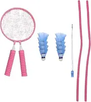 NULYLU 1Set Badminton Racket Set Lightweight Badminton Plaything for Outdoor Fun for Boys and Aged Years Durable Design for
