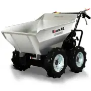 Petrol-Powered Mini Dumper with 300kg Capacity and Galvanised Bucket, 0.73m Wide