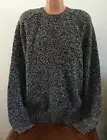 Jack Spade Mens 2XL XXL Cameron Marled Crew Neck Sweater Black Gray Lambs Wool
