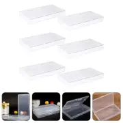 6 Pcs Cosmetic Storage Box Boxes Lids Desktop Bin with Crate Small Drawers