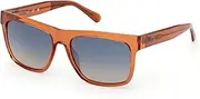 [GUESS] GU00222 42X Shiny Dark Orange 57/17/145 Men's Sunglasses, 42x shiny dark orange, 57/17/145