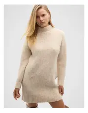 [Seed Heritage] Lofty Mini Knit Dress in Latte Marle